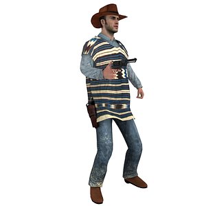 Cowboys P4 LOD2 Rigged