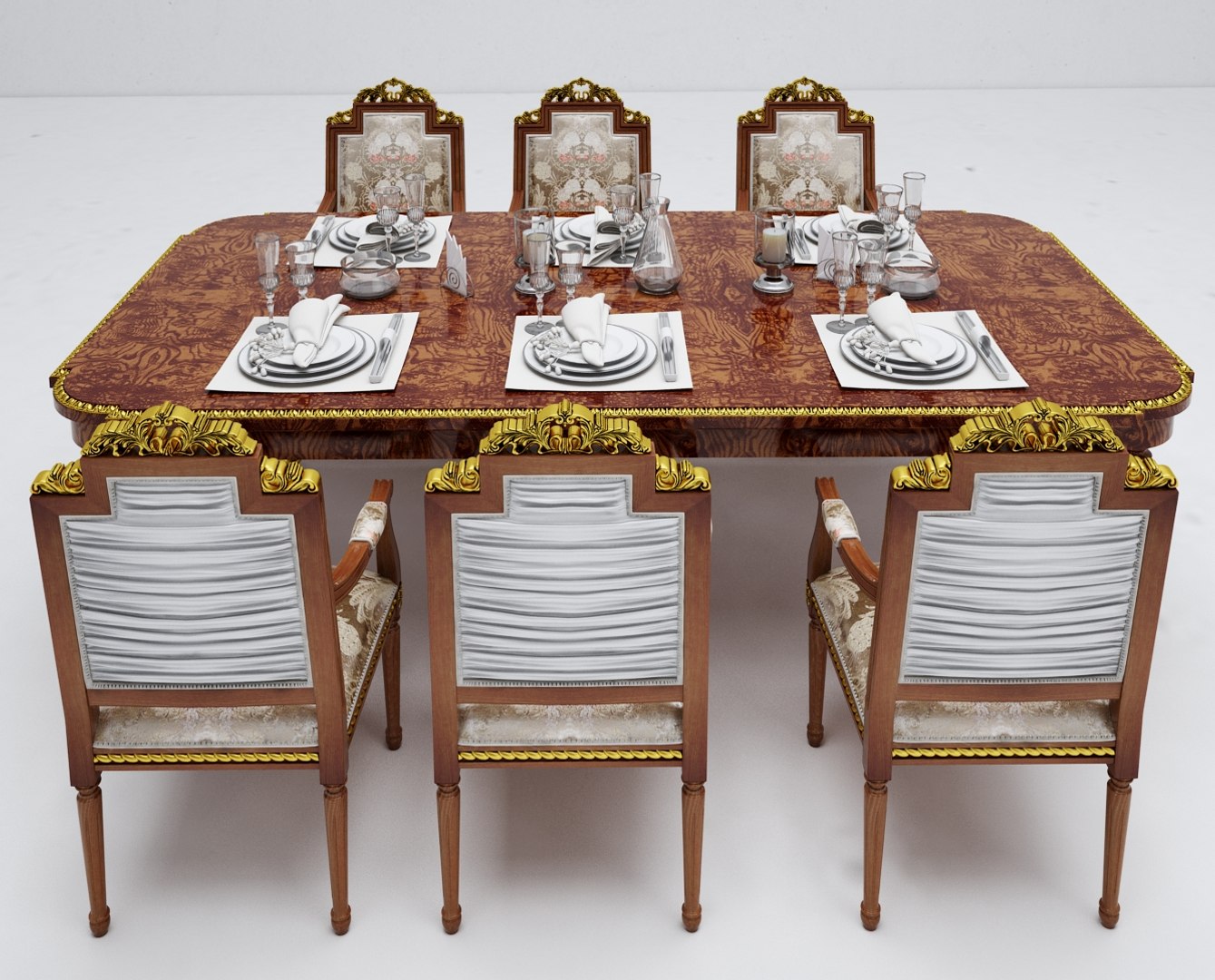 Dining Table Classic Model - TurboSquid 1570566