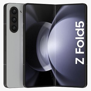 3D model Samsung Galaxy Z Fold 5 gray