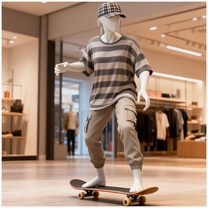 3D Roller skating mannequin 3d print model stl