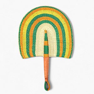 African Handwoven Fan 1 3D model
