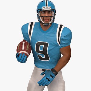 rigged football player 2020 3D model