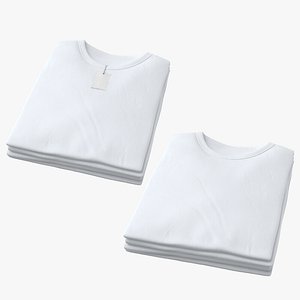 male crew neck stacked 3D model