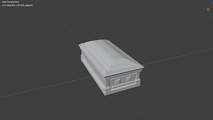 Wooden Casket Coffin 3D Model 3D model