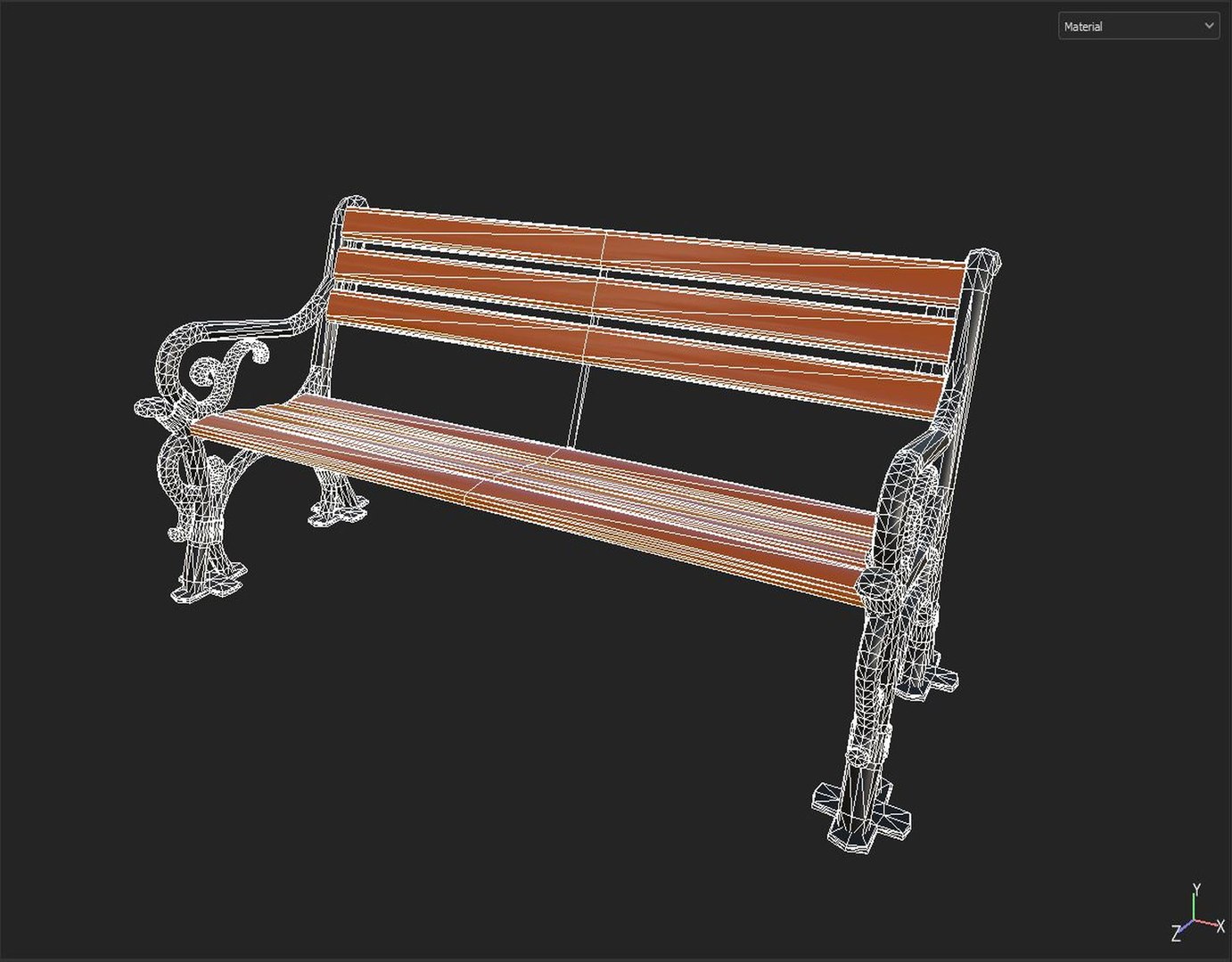 Bench 3D Model - TurboSquid 2245659