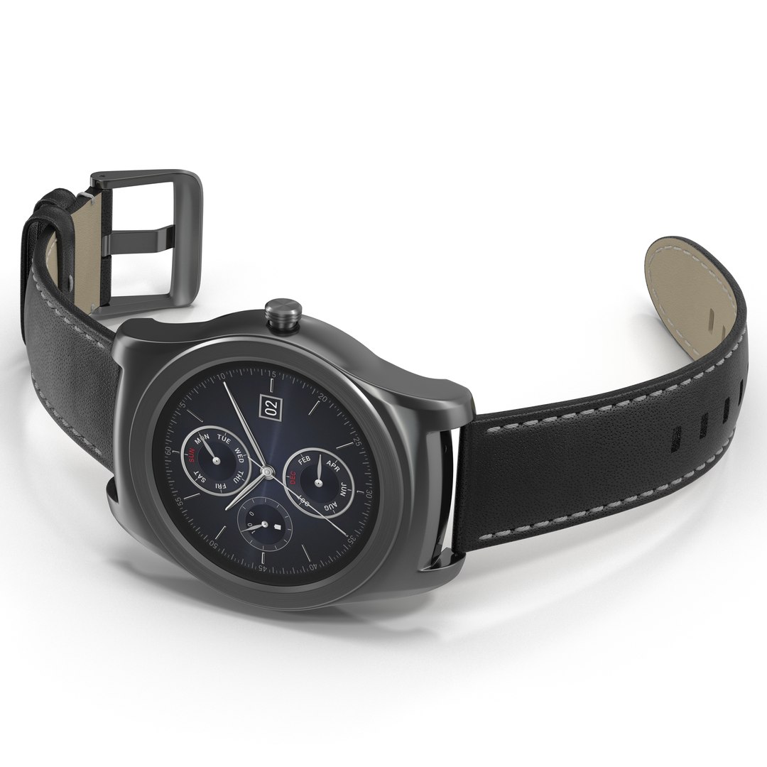LG Watch Urbane 2 Silver 3D Model 3D model preview