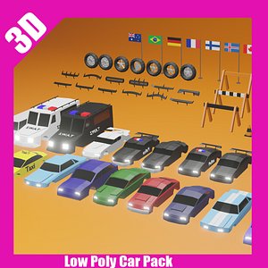 3D model CAR PACK - Low Poly