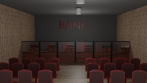3D Bank Interior