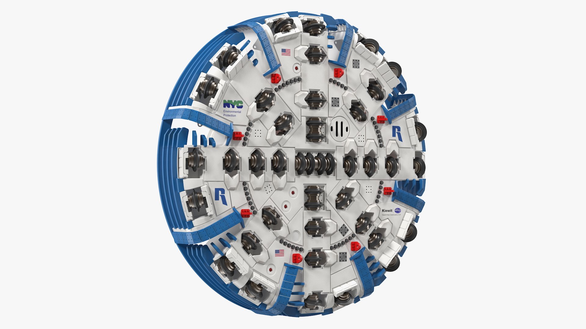 Cutterhead Tunnel Machine 3D model preview