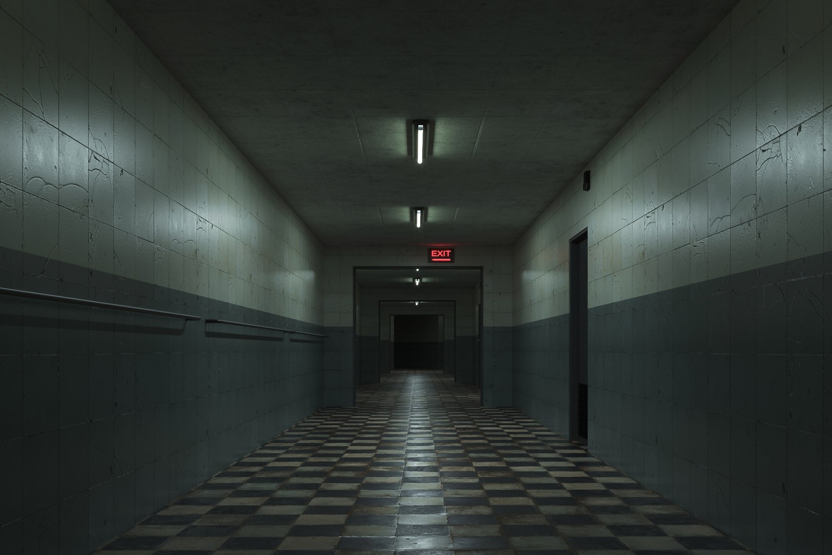 Dark Scary Hallway