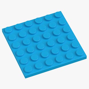 3D lego plate 6x6 dark