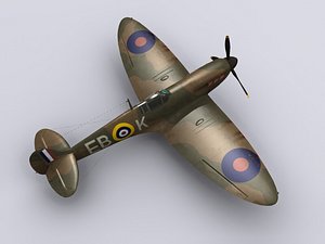 3d model supermarine spitfire fighter 41