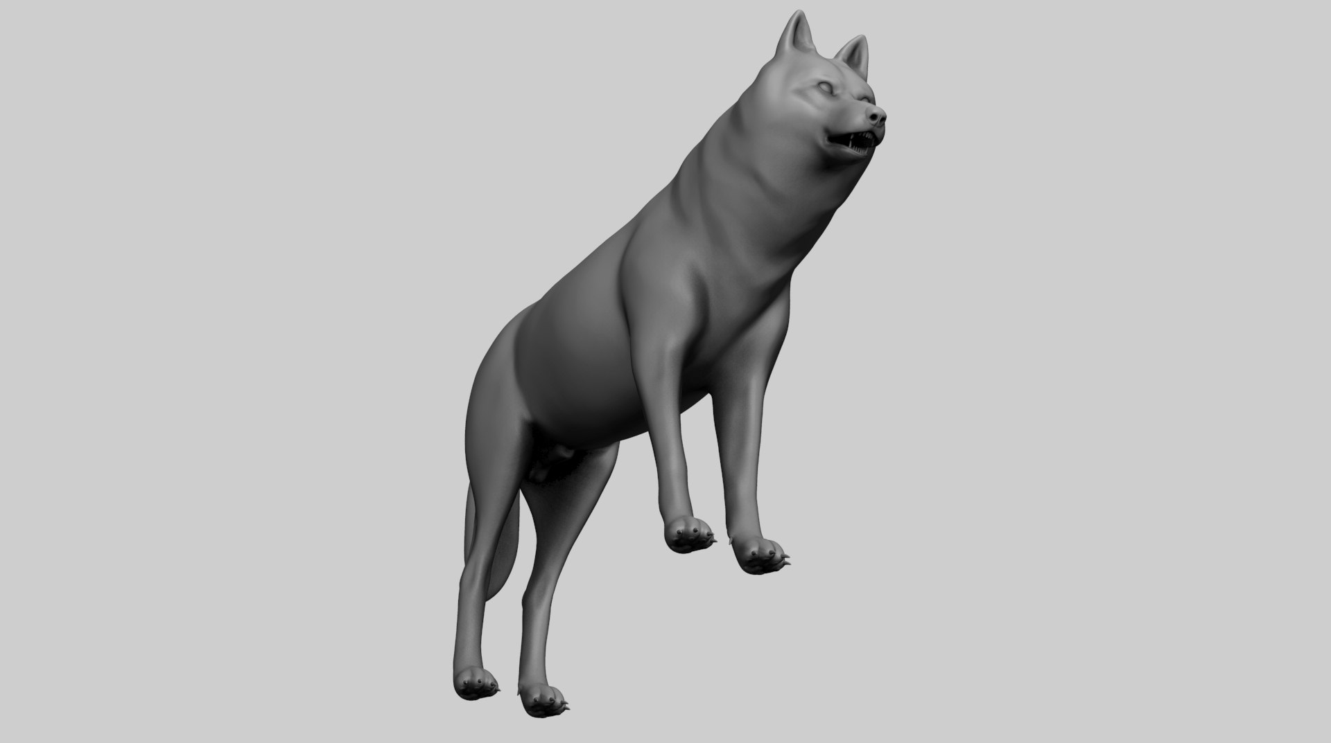 Wolf Basemesh Sculpting 3D Model - TurboSquid 1149161