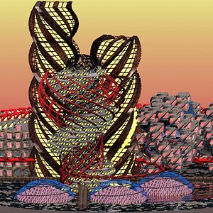 town townscape scape 3d model