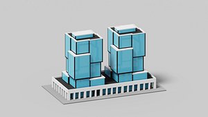3D model Voxel House Low-poly 3D model
