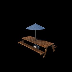 3D Picnic Table 3D model model