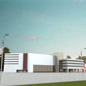 3d building light trash model