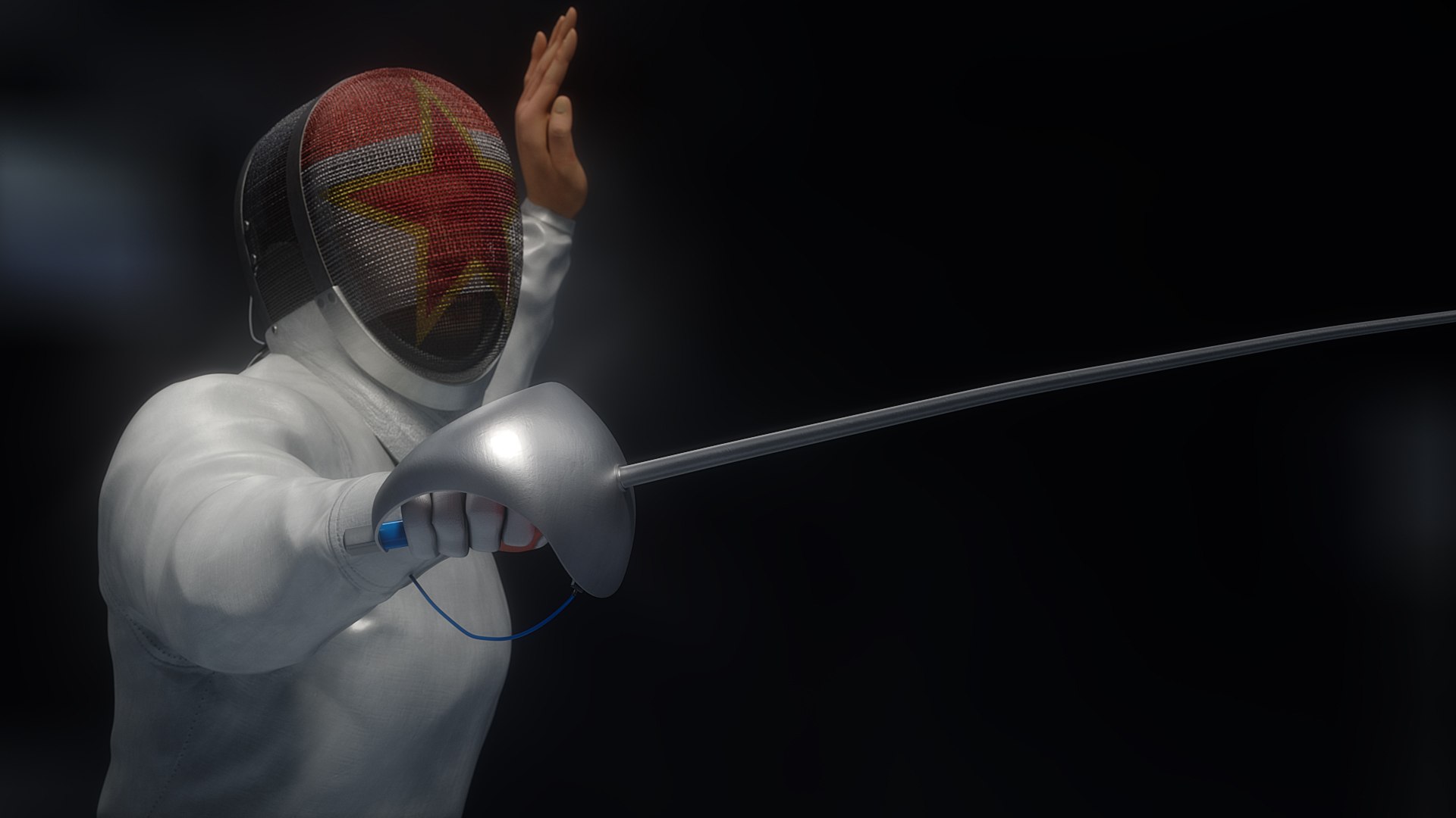 Male Fencer Sabre Animated HQ 3D - TurboSquid 2233618