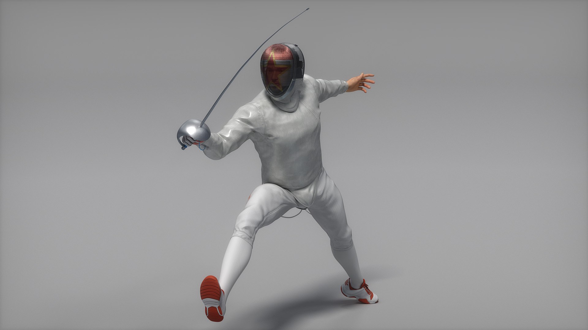 Male Fencer Sabre Animated HQ 3D - TurboSquid 2233618