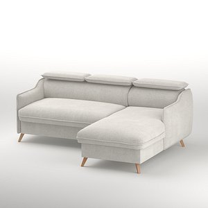 Sofa for Living Room white 3D