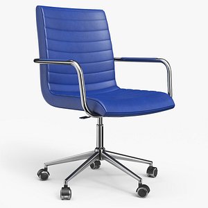 Office Chair Blue 3D