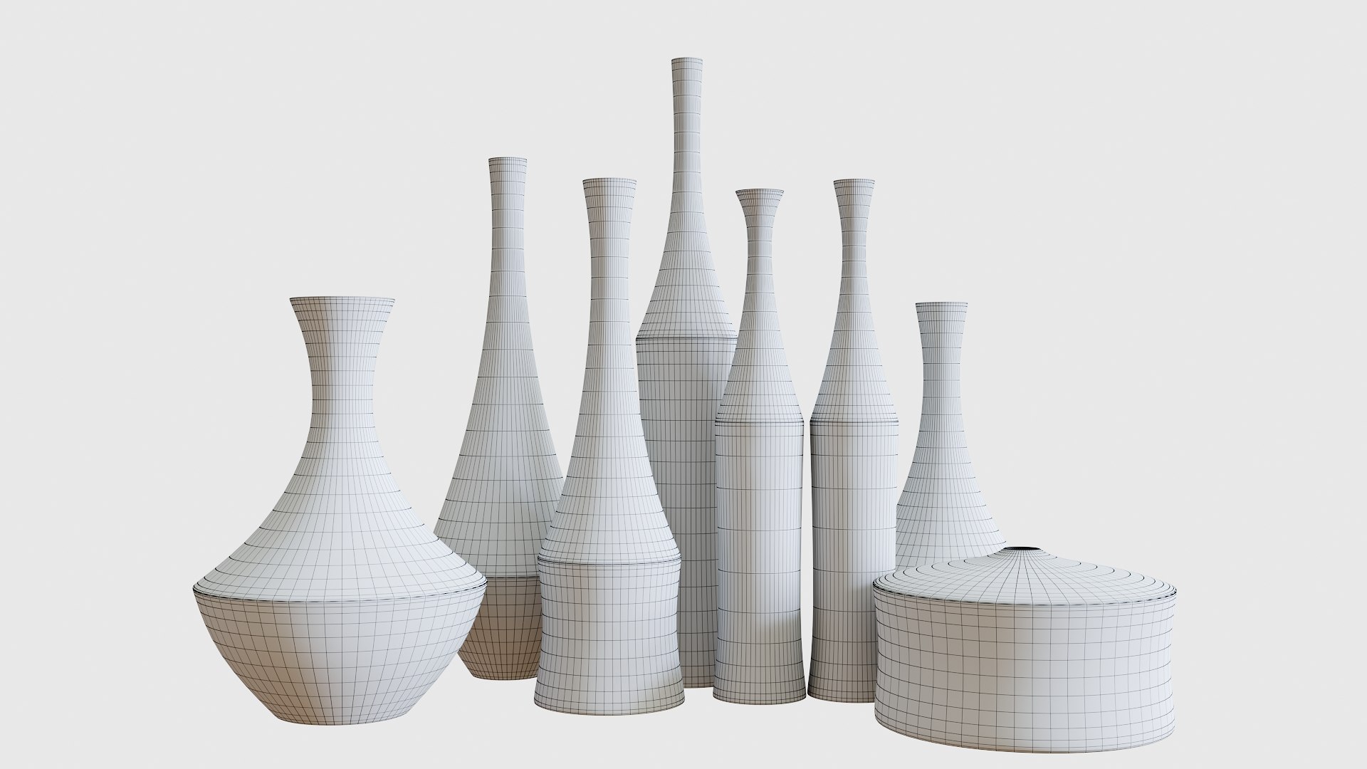 Vase Set 3 Model - TurboSquid 1556532