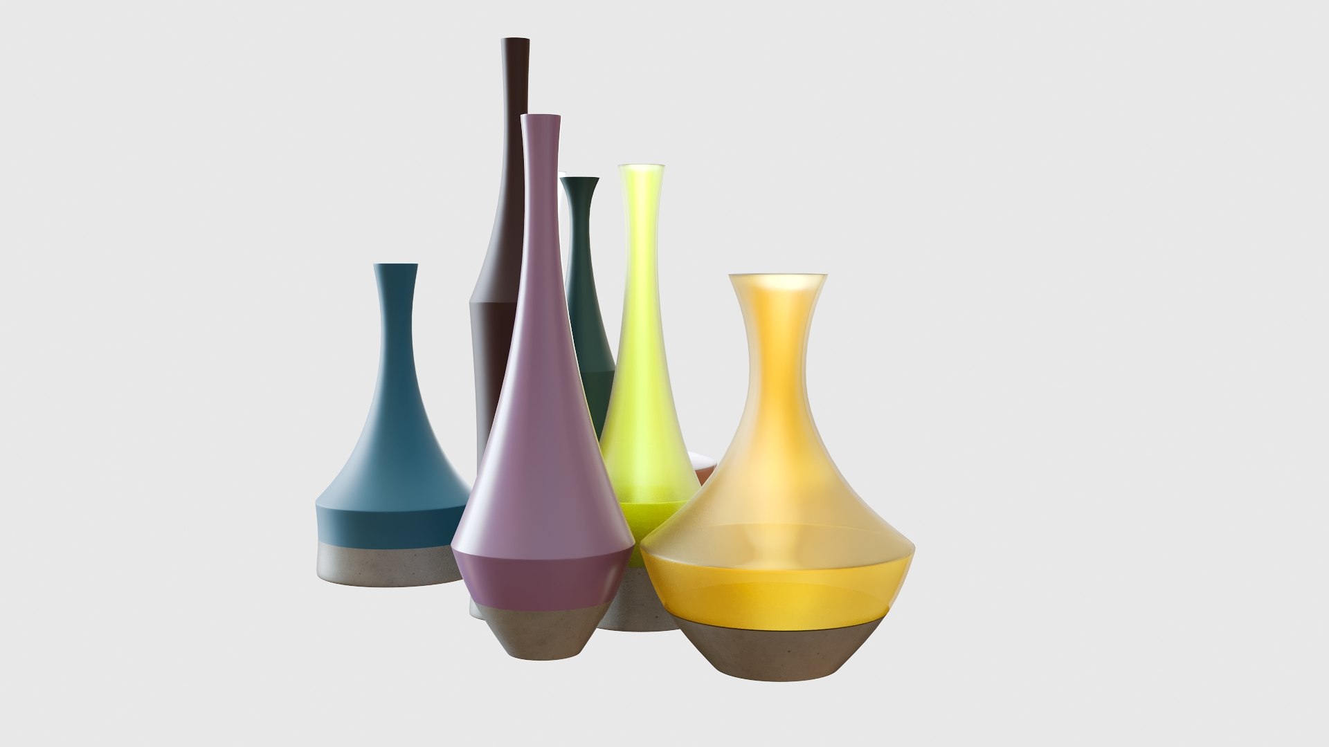 Vase Set 3 Model - TurboSquid 1556532