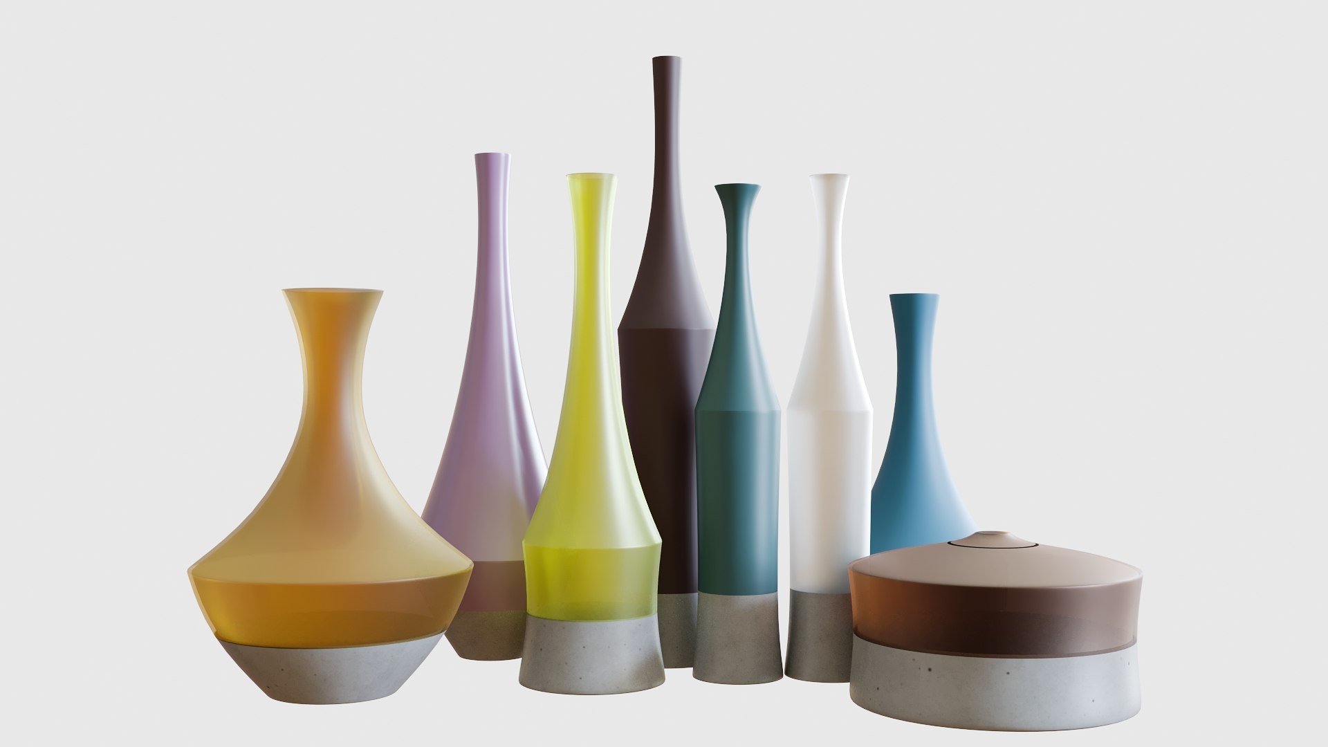 Vase Set 3 Model - TurboSquid 1556532