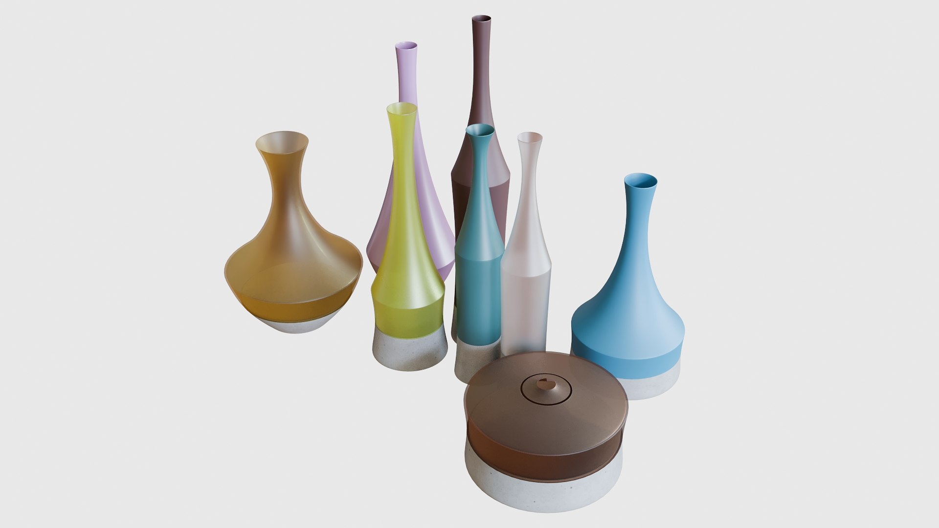 Vase Set 3 Model - TurboSquid 1556532