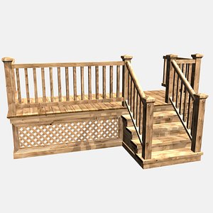 deck stairs architecturally 3ds