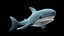 3D Stuffed Toy Shark IKEA Blahaj Rigged PBR