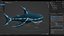 3D Stuffed Toy Shark IKEA Blahaj Rigged PBR