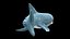 3D Stuffed Toy Shark IKEA Blahaj Rigged PBR