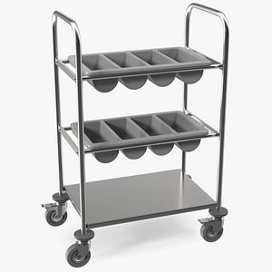 Tray Cutlery Trolley Empty