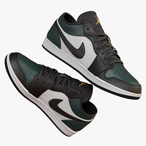 3D Shoes Nike Jodan Low GreenToe Model 3D model