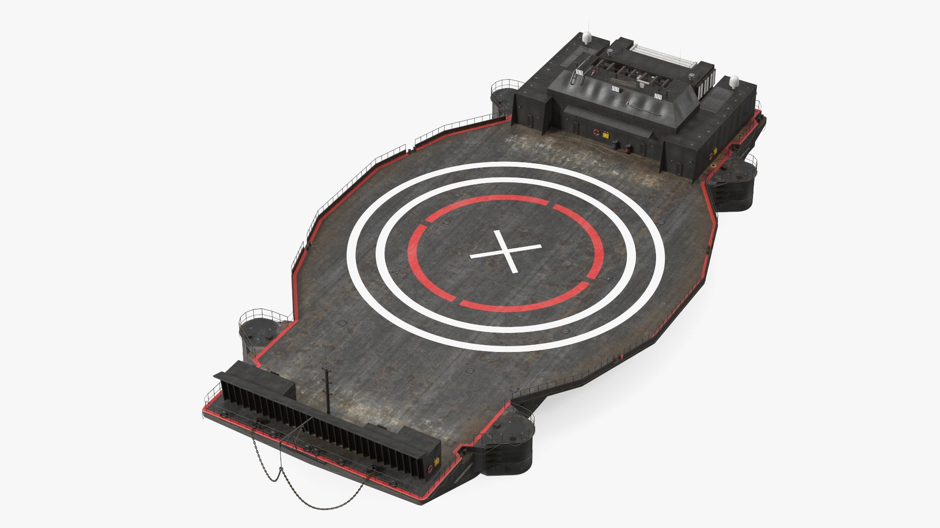 Autonomous Spaceport Drone Ship 3D model preview