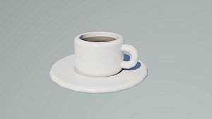 3D Low Poly Coffee Cup