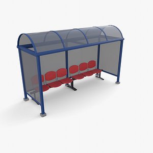 3D Bus stop V2 model