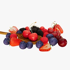 Fruit Berries Collection High Quality 3D Models 3D model