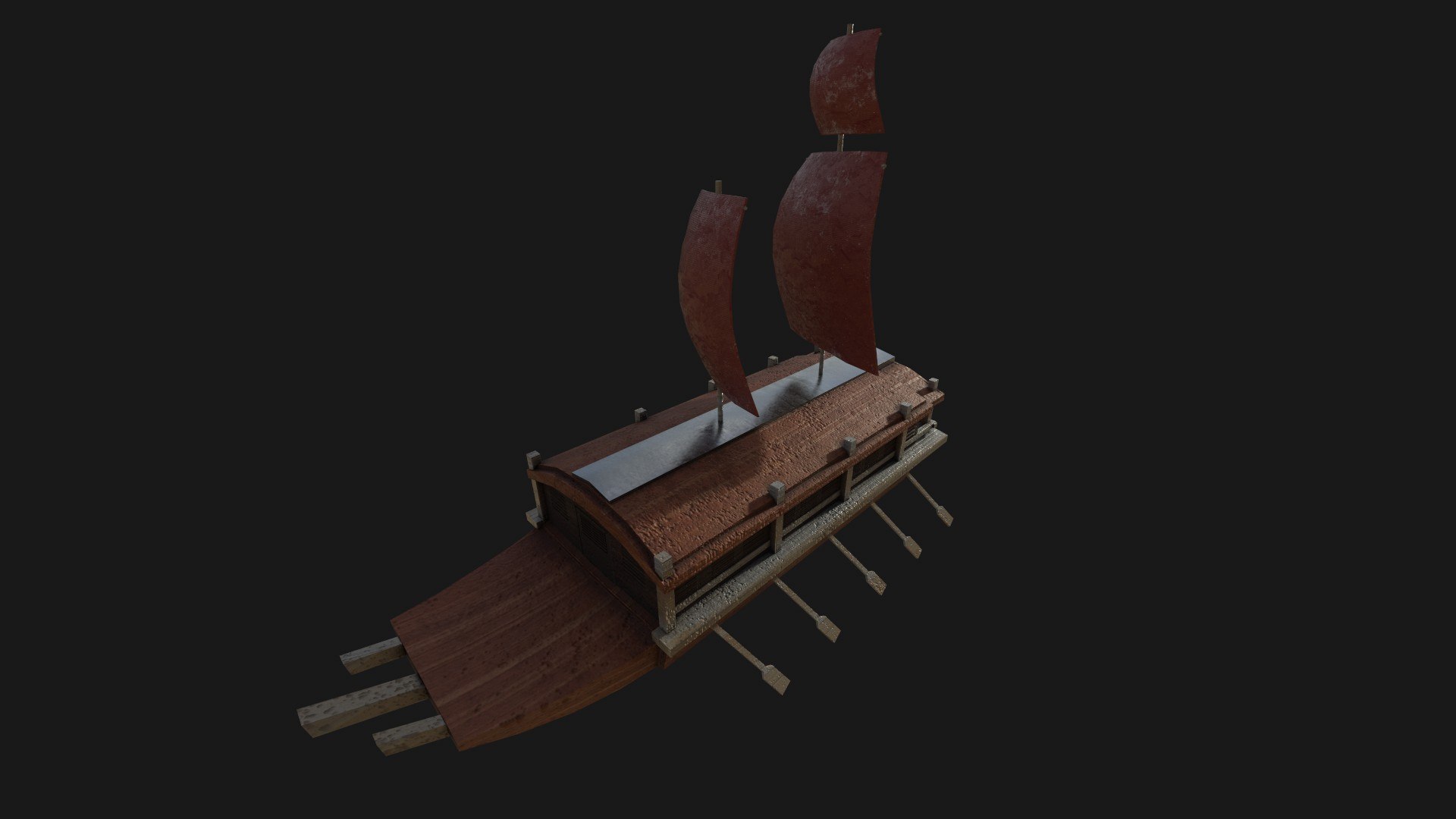 Korean turtle ship - 3D model - TurboSquid 1696073