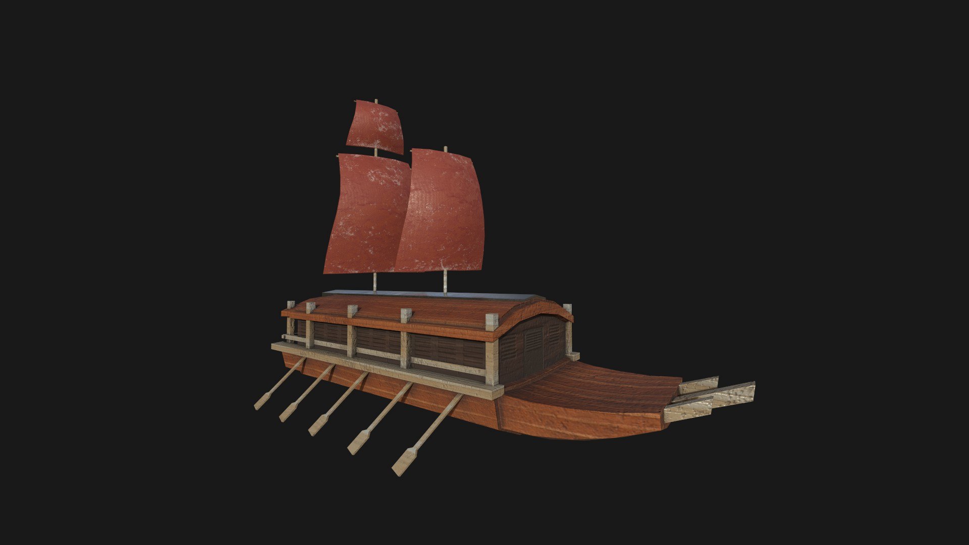 Korean turtle ship - 3D model - TurboSquid 1696073
