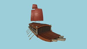 korean turtle ship - 3D model