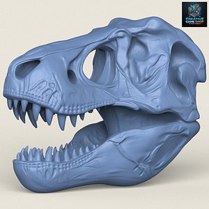 Tyrannosaurus Dinosaur Skull Print Ready 3D Model model