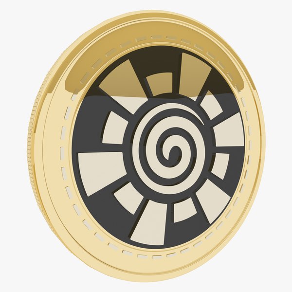 Breezecoin Cryptocurrency Gold Coin 3D model