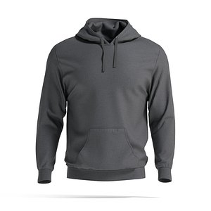 Black Hoodie - sports sweatshirt with hood