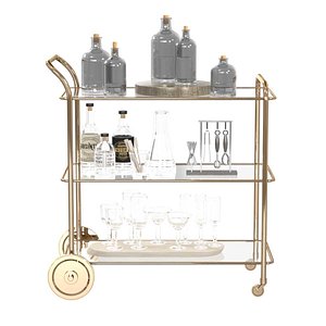 Terrace bar cart trolley