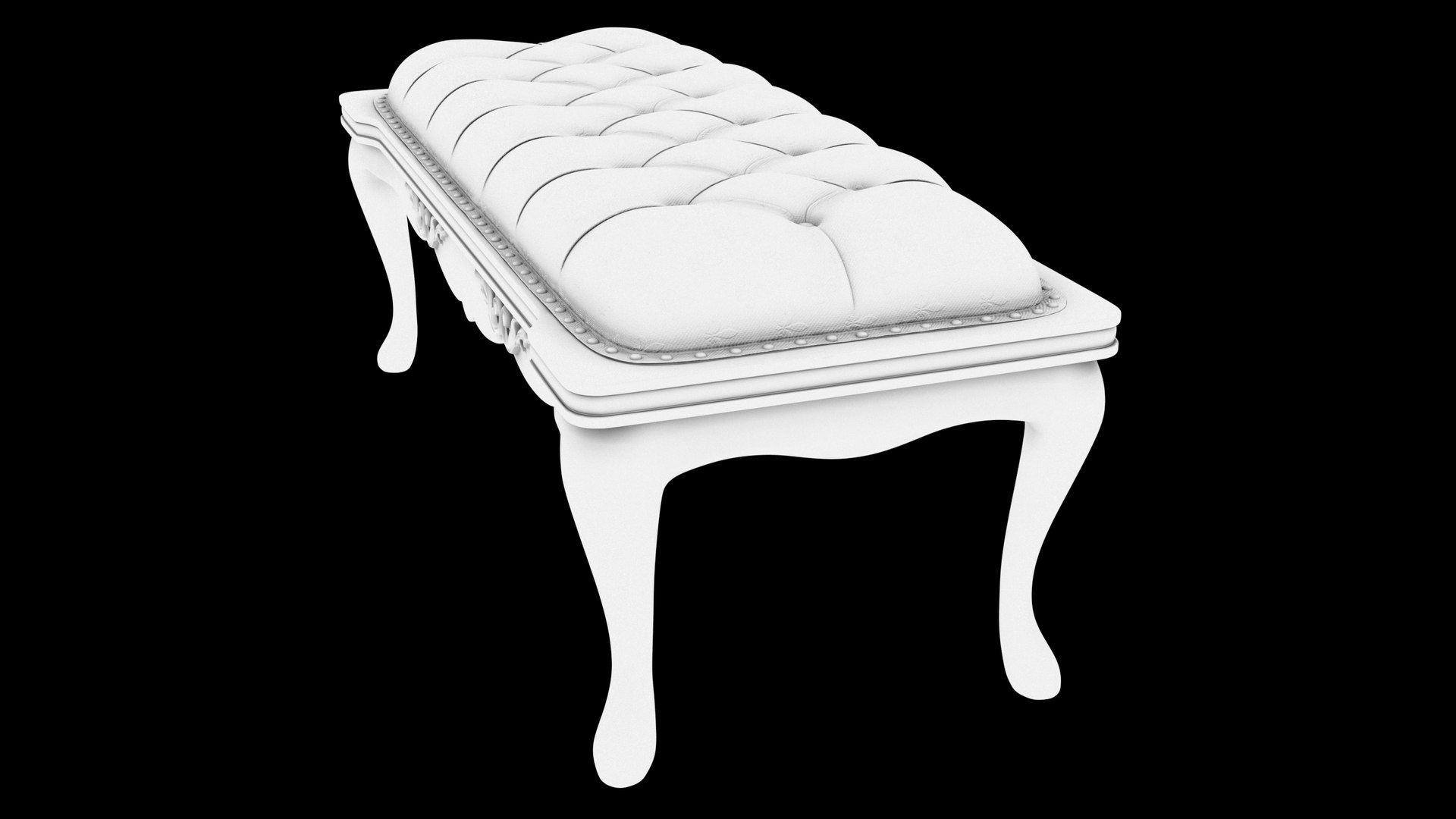 3D model Victorian Bed Bench TurboSquid 2103730