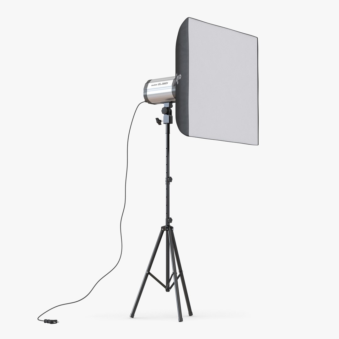 Professional Studio Lighting Softbox 2 3D model preview