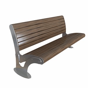 3D bench outdoor garden