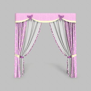3D curtains 9 modeled